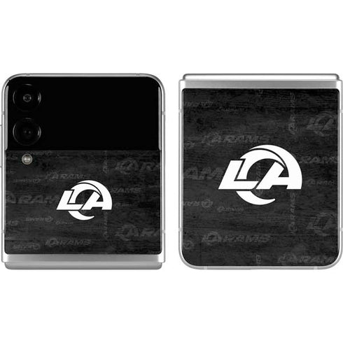 NFL Los Angeles Rams Black & White Galaxy Z Flip4 5G Skin